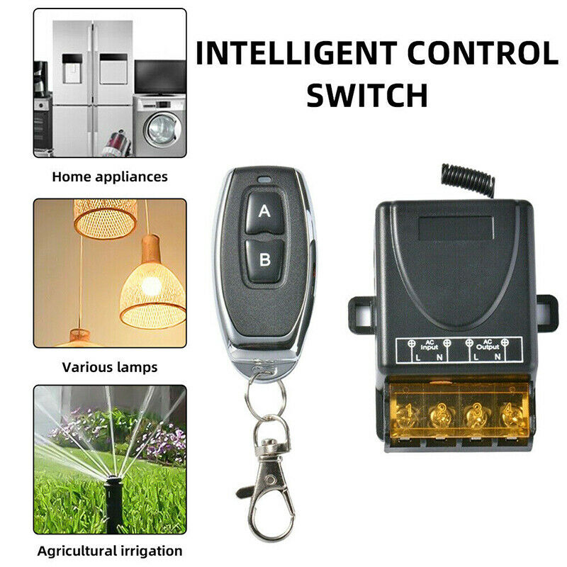 Wireless 110V-240V 30A 433MHz RF Relay Receiver Remote Control Smart Switch