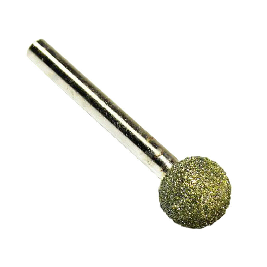 46 Grit Round Diamond Grinding Head Spherical Points Coated Burrs Tools 16mm