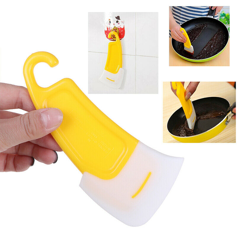 Pan Cleaning Scraper Silicone Kitchen Spatula Cake Baking Pastry Tool Dis.l8