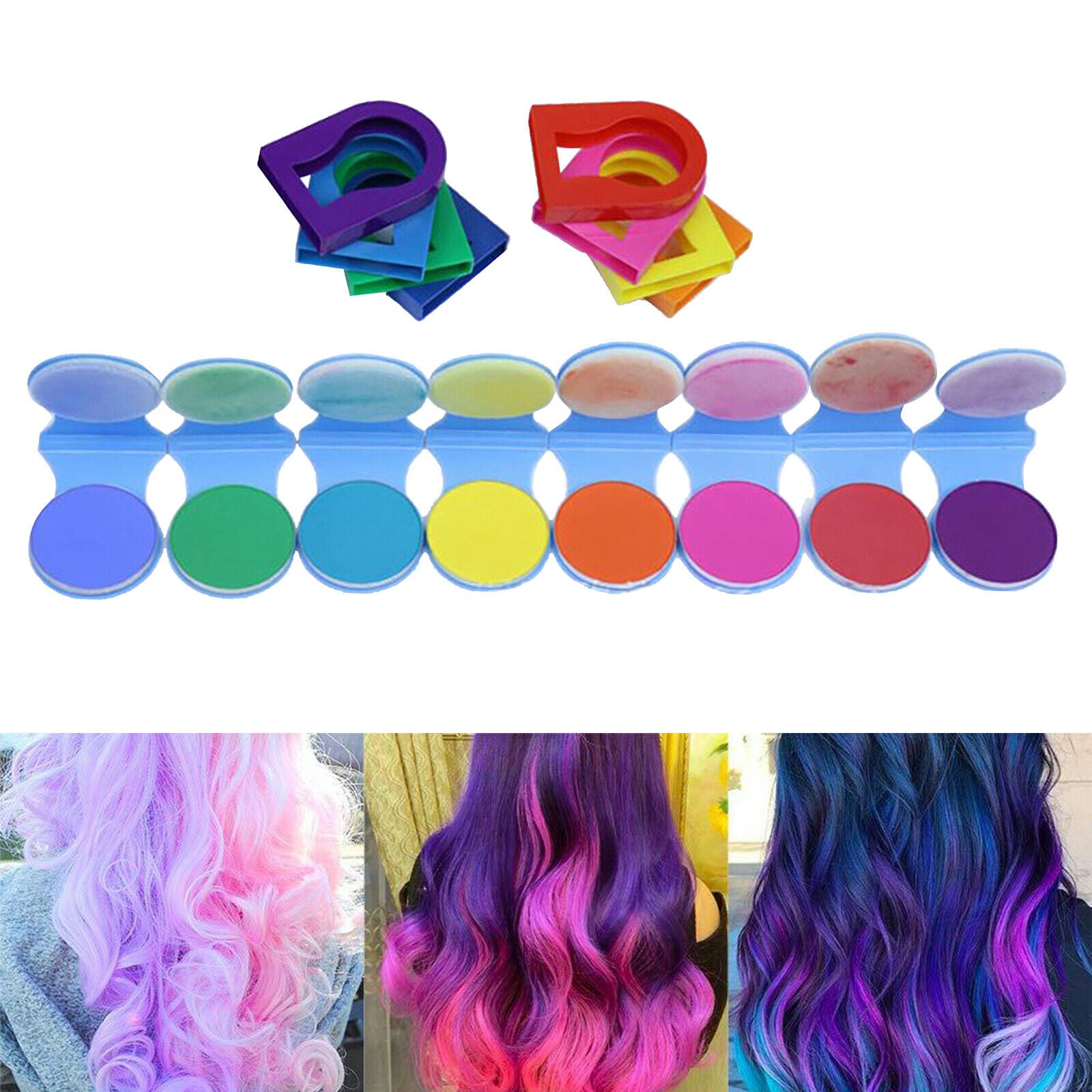 8-Color Hair Dye Chalks Teens Party Hair Coloring Powder Pastels Women Men