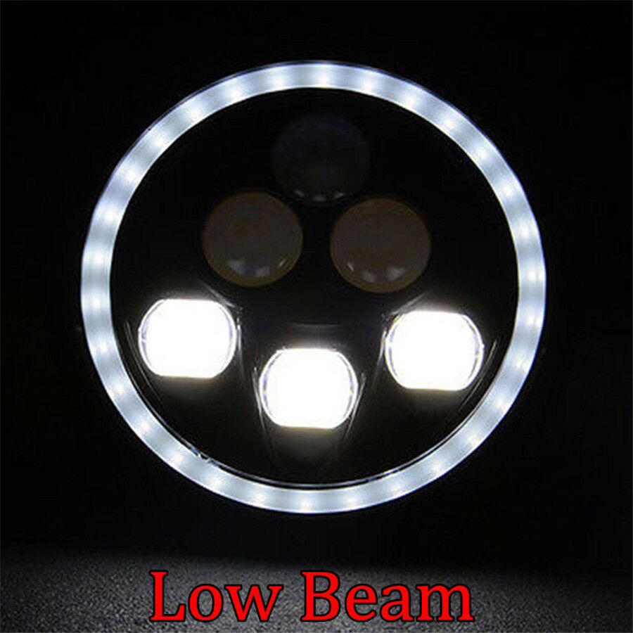 1x 7" 60W Led Headlight Hi/Low Beam Headlamp Light For Jeep Wrangler TJ/LJ/CJ/JK