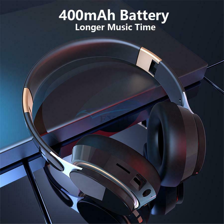 1PCS Foldable Bluetooth 5.0 Wireless Headset Stereo Adjustable Touch Control