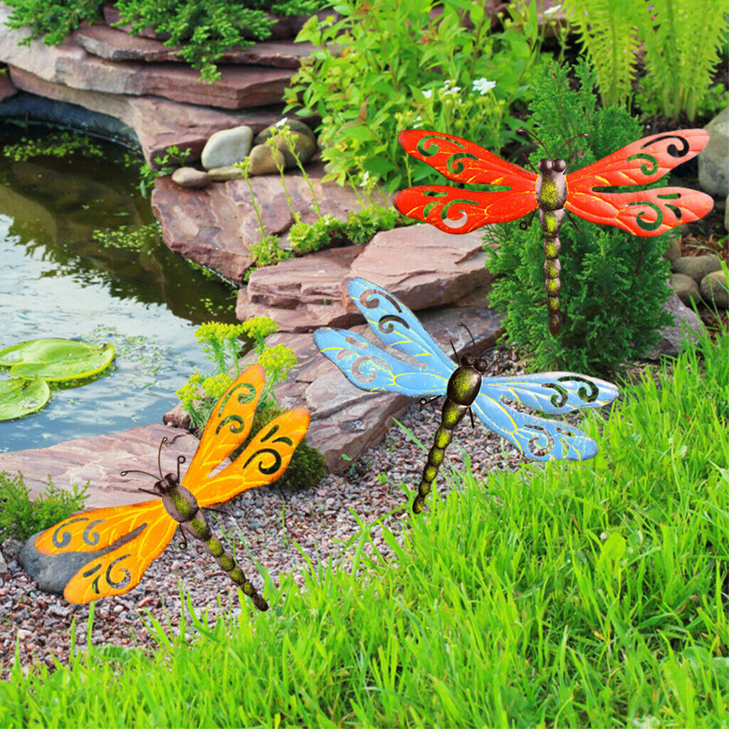 3x Metal Butterfly Wall Decor,Outdoor Metal Wall Art Decor for Home Garden