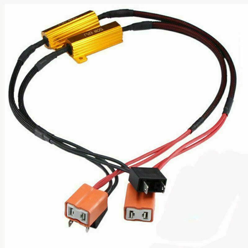 2PCS H7 LED Anti Flicker Adapter Error Canceler Canbus Headlight Lamps Decoder