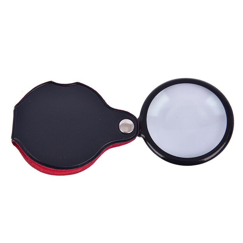 Portable Handheld Magnifier 8X Leather Magnifier Reading Monocle Jewelry .l8