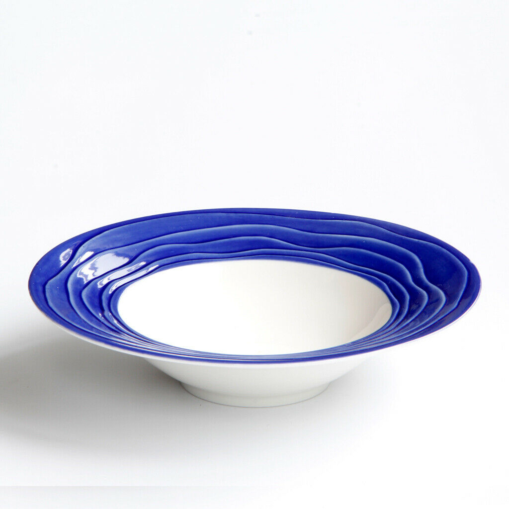 Ceramic Dinner Plate Fruit Salad Spaghetti Serving Plate Soup Bowl Dark Blue