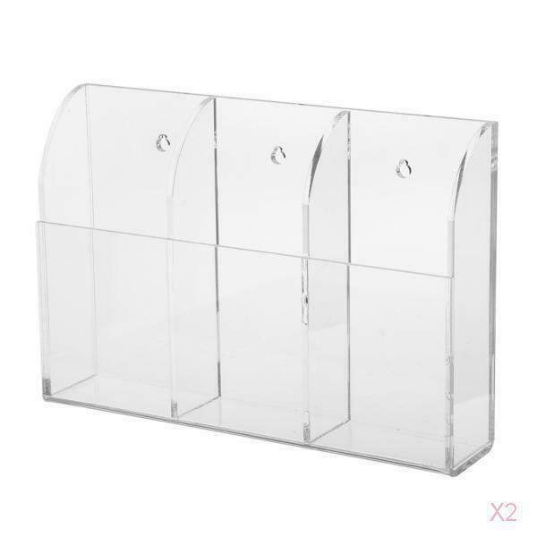 2 Pieces Acrylic Remote Control Holder Desk Organizer for Remote Controllers, TV