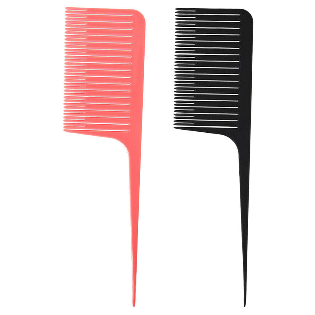 2 Pieces Sectioning Highlight Combs Tapered Perm Dye Tint Teasing Comb
