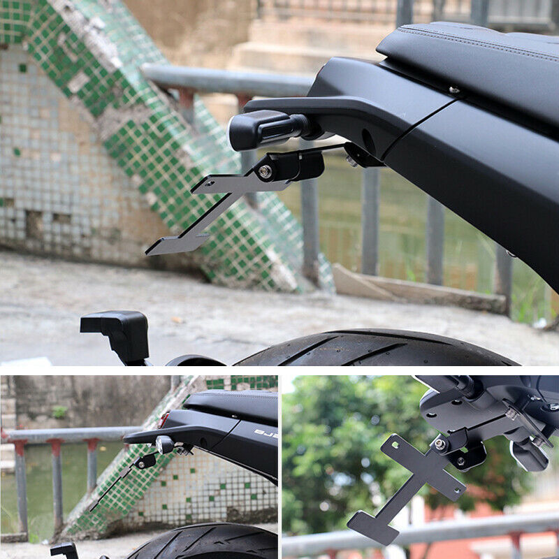 License Plate Bracket Refit Motorcycle Rear Tail Holder Frame Stainless Steel