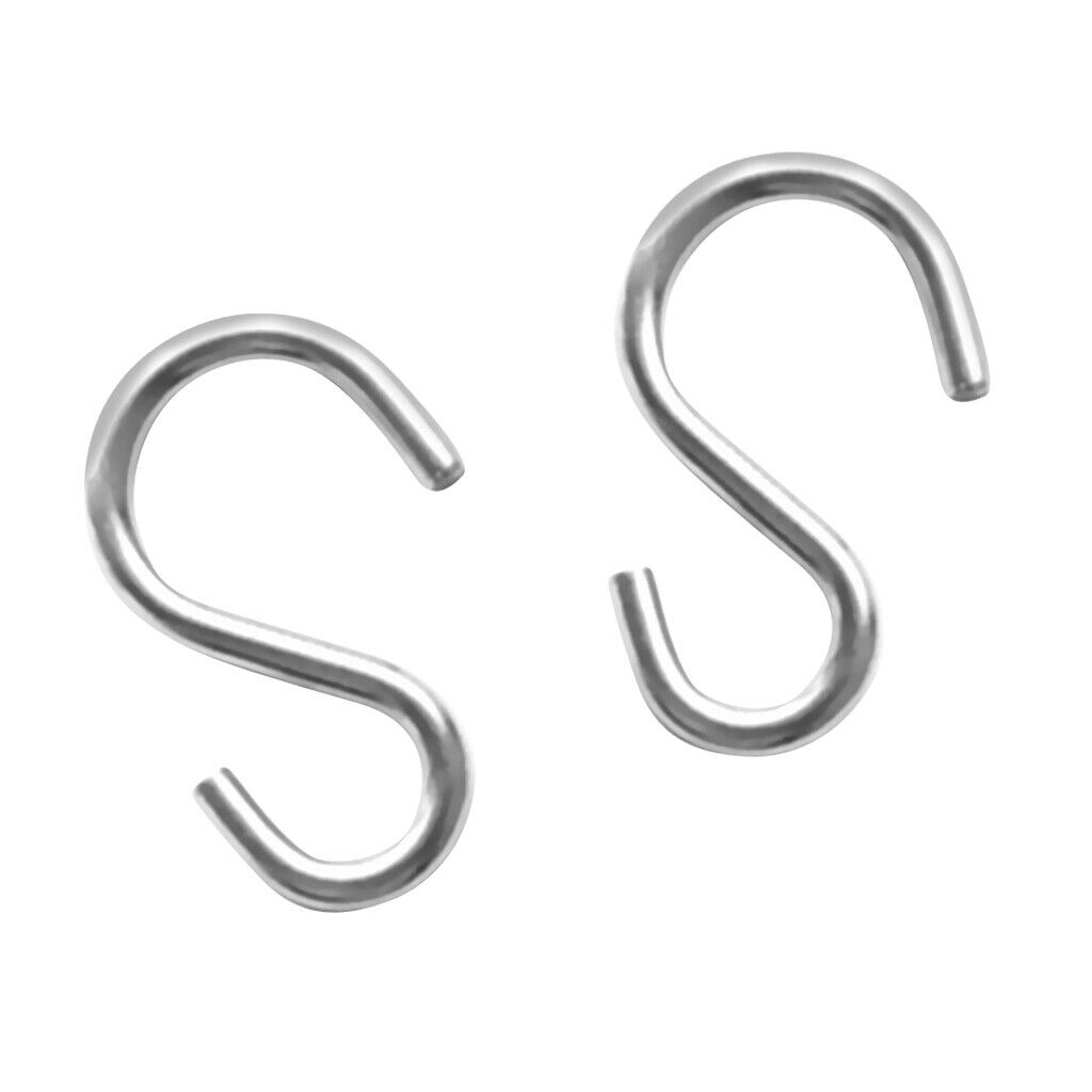 2pcs 1.8 "4mm stainless steel S-shaped hanger hooks for small ones