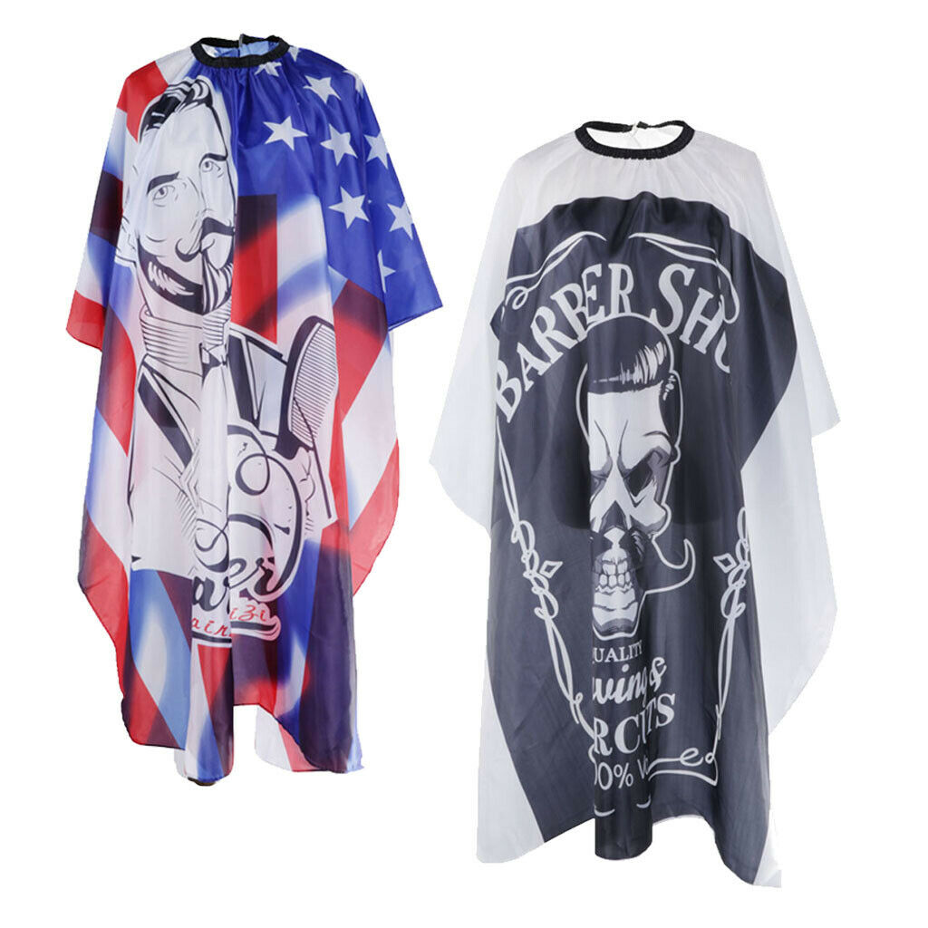 2x Cuttings Cape Waterproof Styling Coloring Gown Cloth with Snap Buckle