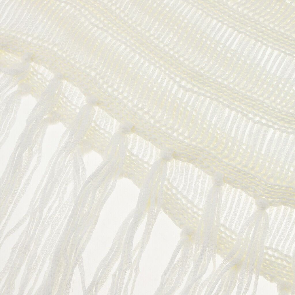 Women Crochet Knit Tank Camis Fringe Tassel Bikini Cover Ups Swimwear White