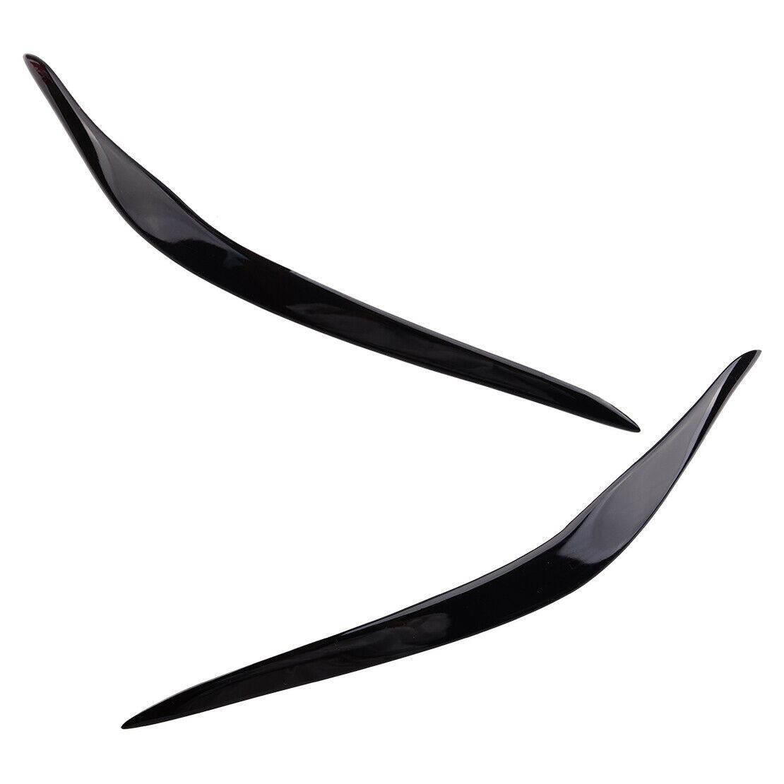2Pcs Car Glossy Black Headlight Eyebrow Eyelid Trim Fit For BMW F22 M2 2014-2018