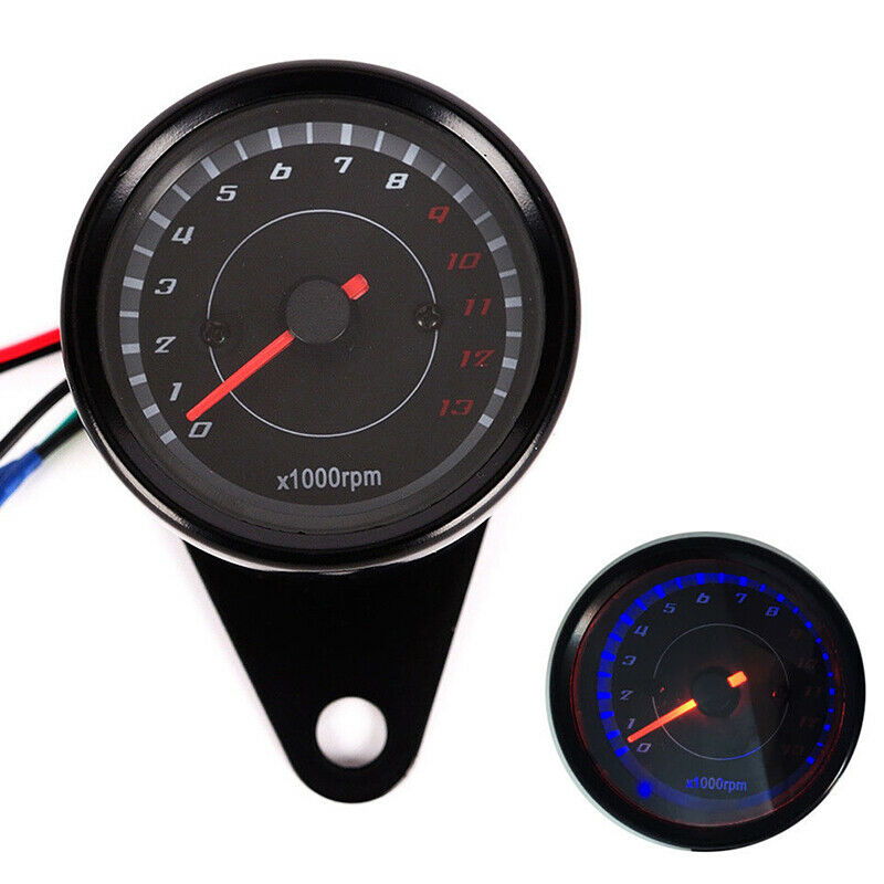 LED Backlight 13000 RPM Tachometer Scooter Tacho Gauge Motorcycle SpeedometeBDA