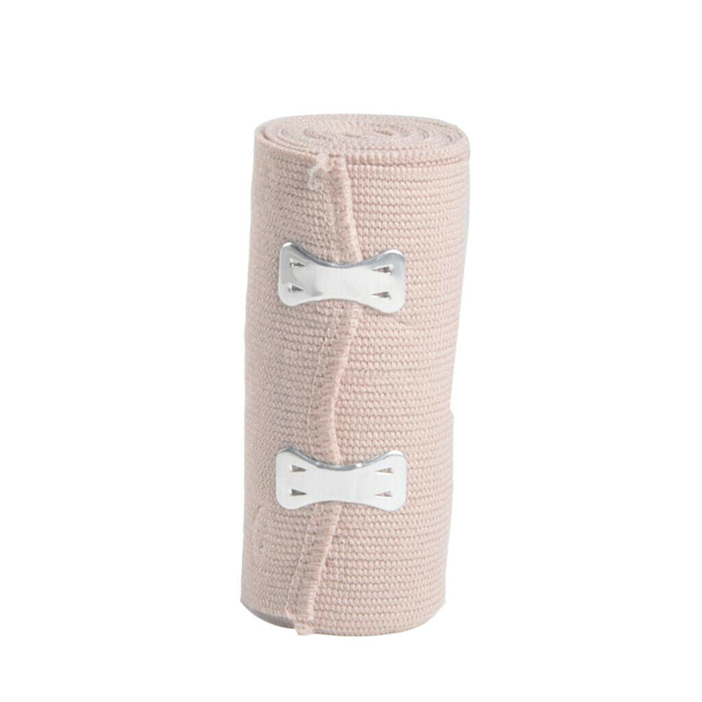 Breathable Cotton Elastic Compression Bandage Wrap with Loop Closure 10 cm