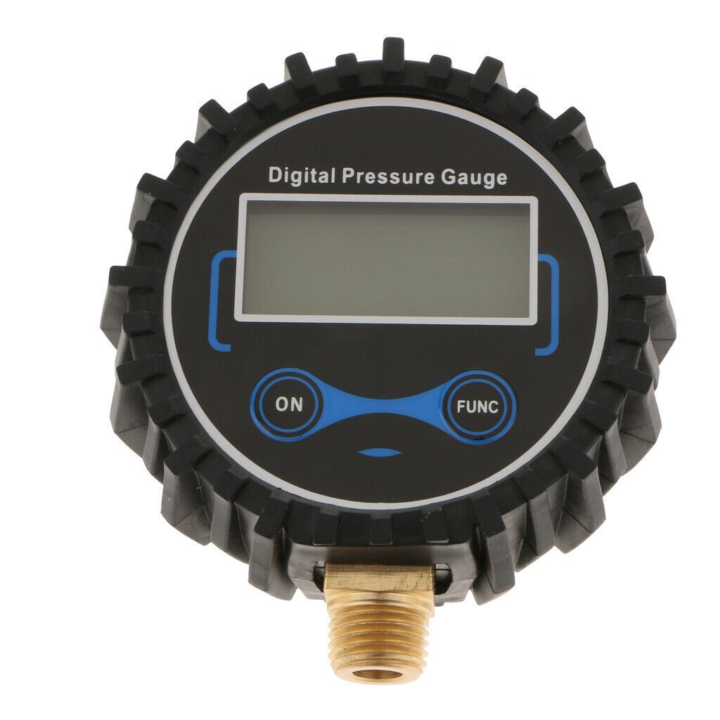 Digital Tire Inflator Pressure Gauge, 200 PSI LED Screen Black