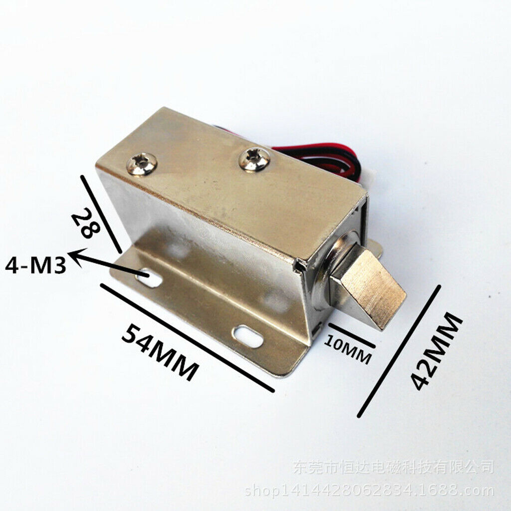 Electromagnetic Lock Tongue Upward Auto Door Drawer Lock 0.25kg Force 12V DC