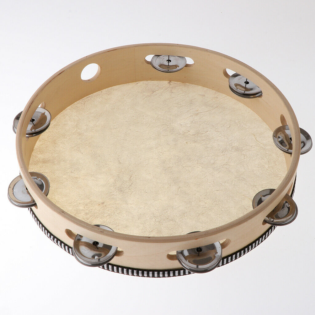 10inch Tambourine Percussion Drum Tamborine Kids Musical Educational Toys