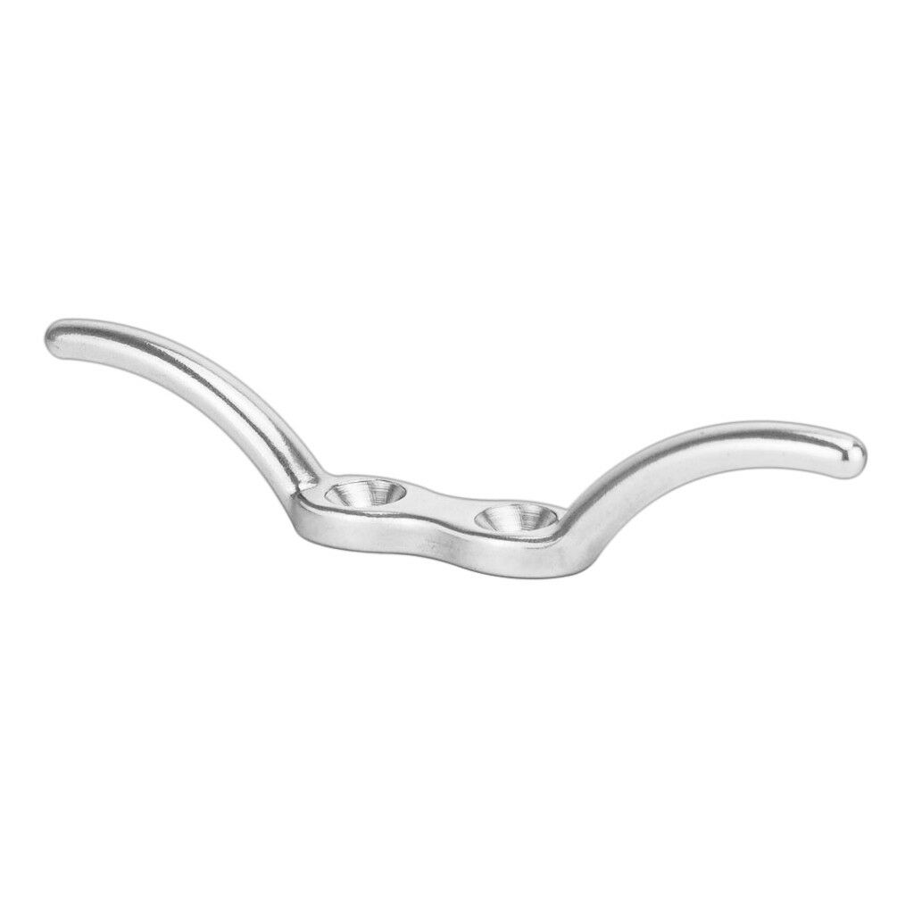 Marine 316 Grade Stainless Steel Rope Cleat 4" Boat Deck or Flagpole Hooks