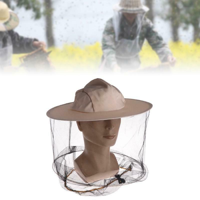 Bee Hat Beekeeping Denim Net Head Face Protector Cap Mosquitoes Outdoor Camping