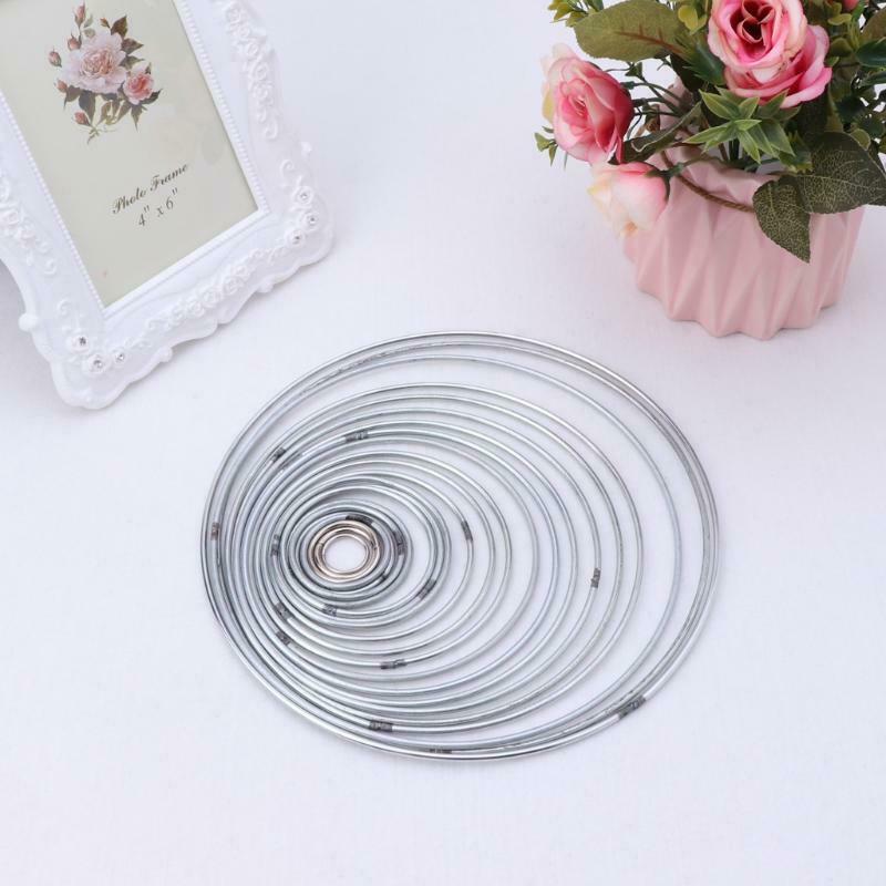 22pcs/set Metal Hoop Dreamcatcher Ring Wall Hanging Macrame Craft Home DIY Decor