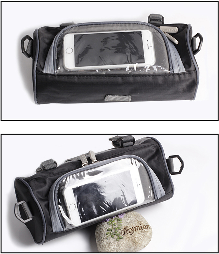 Motorcycle Ultra-large Capacity Handlebar Storage Bag Touch Screen Viewing
