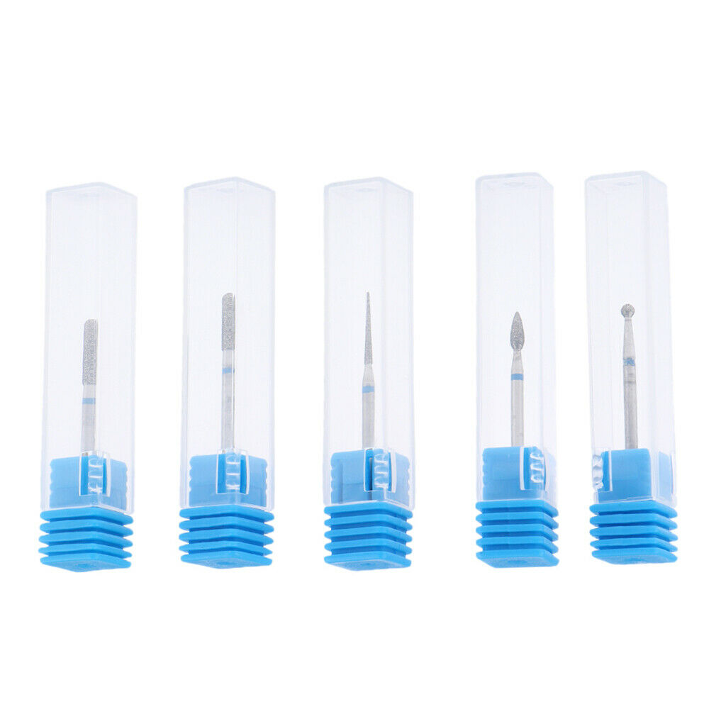 5Pcs Alloy Mini Barrel Head Drill Bits Set Nail Tips Grinding Head