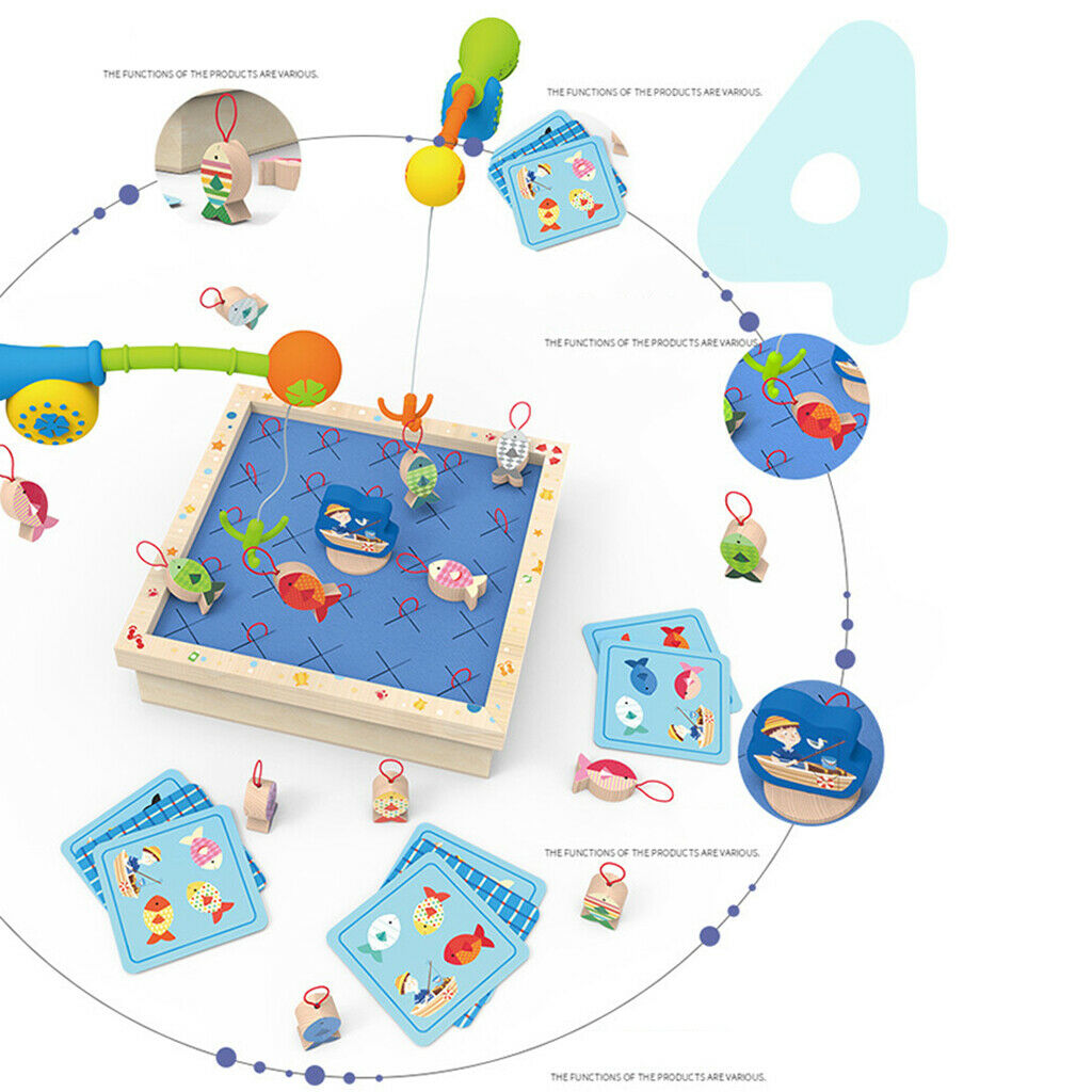 Board Fishing Game Set Educational Kid Math Toys for Kids Toddlers Gifts