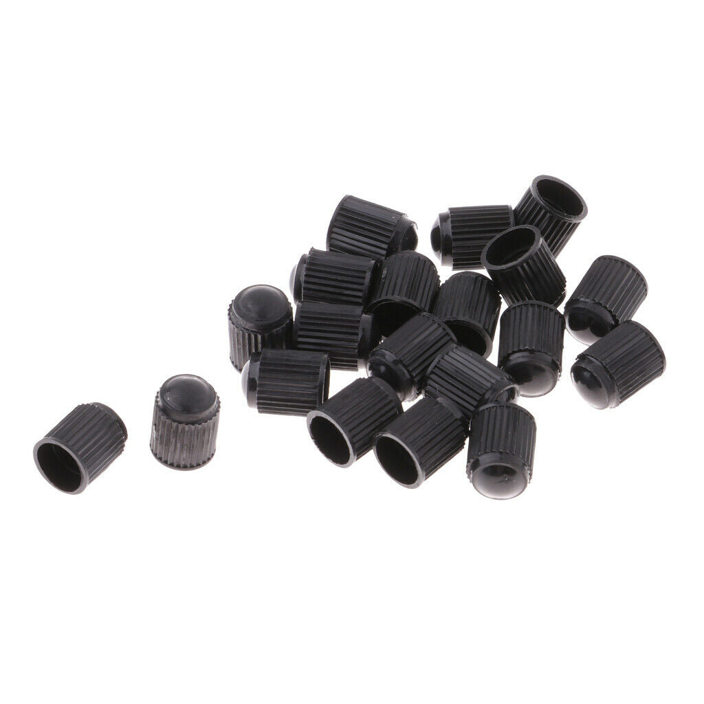 20x Bike Valve   Dust Cover American/ Schrader Valves   Rubber Black