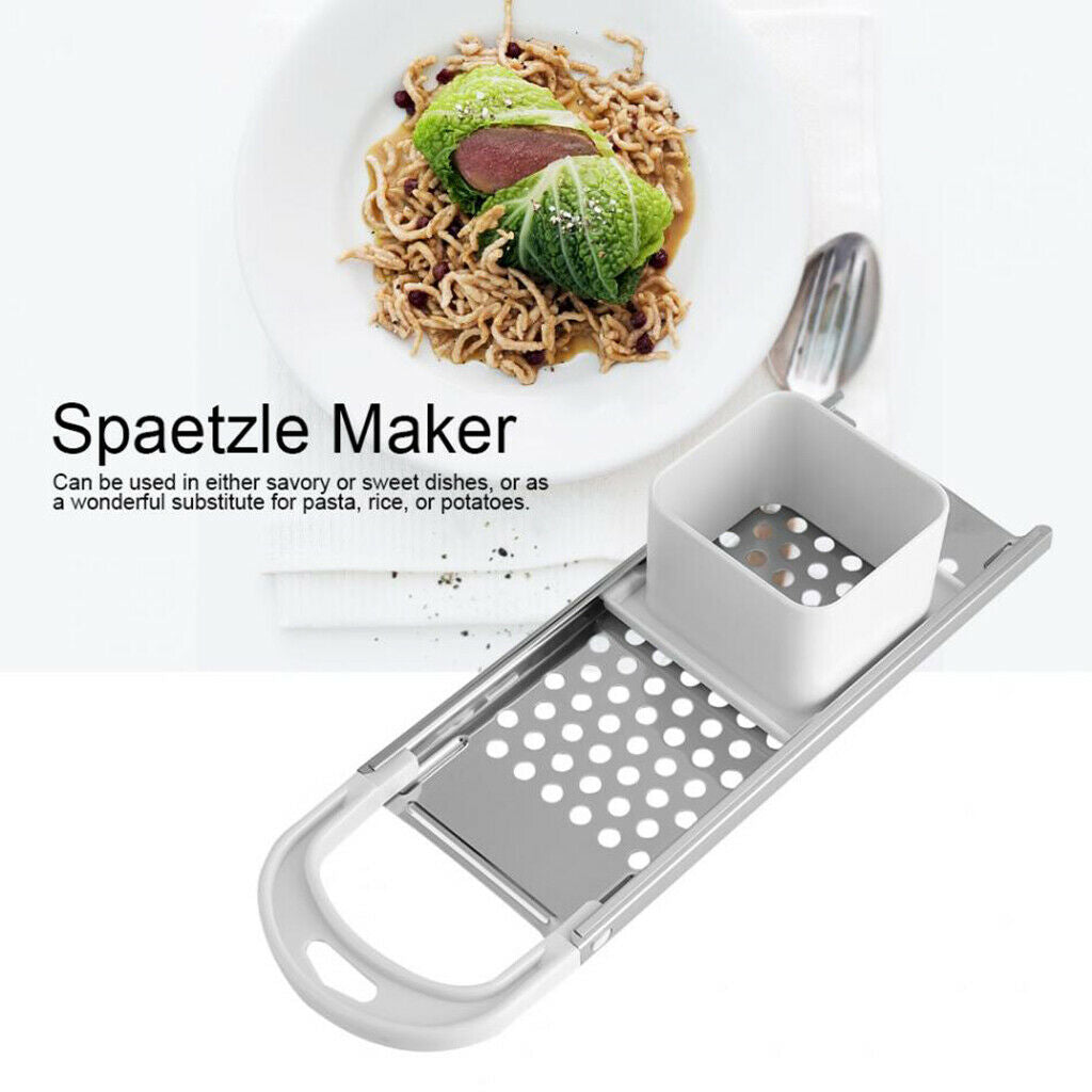 New Stainless Steel Noodle Pasta Planer Spaetzle Maker Kitchen Grater, with