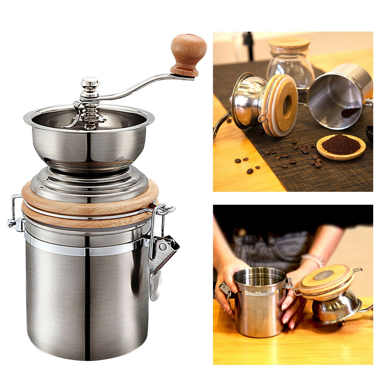 Portable Manual Coffee Grinder with Adjustable Setting for Espresso Office