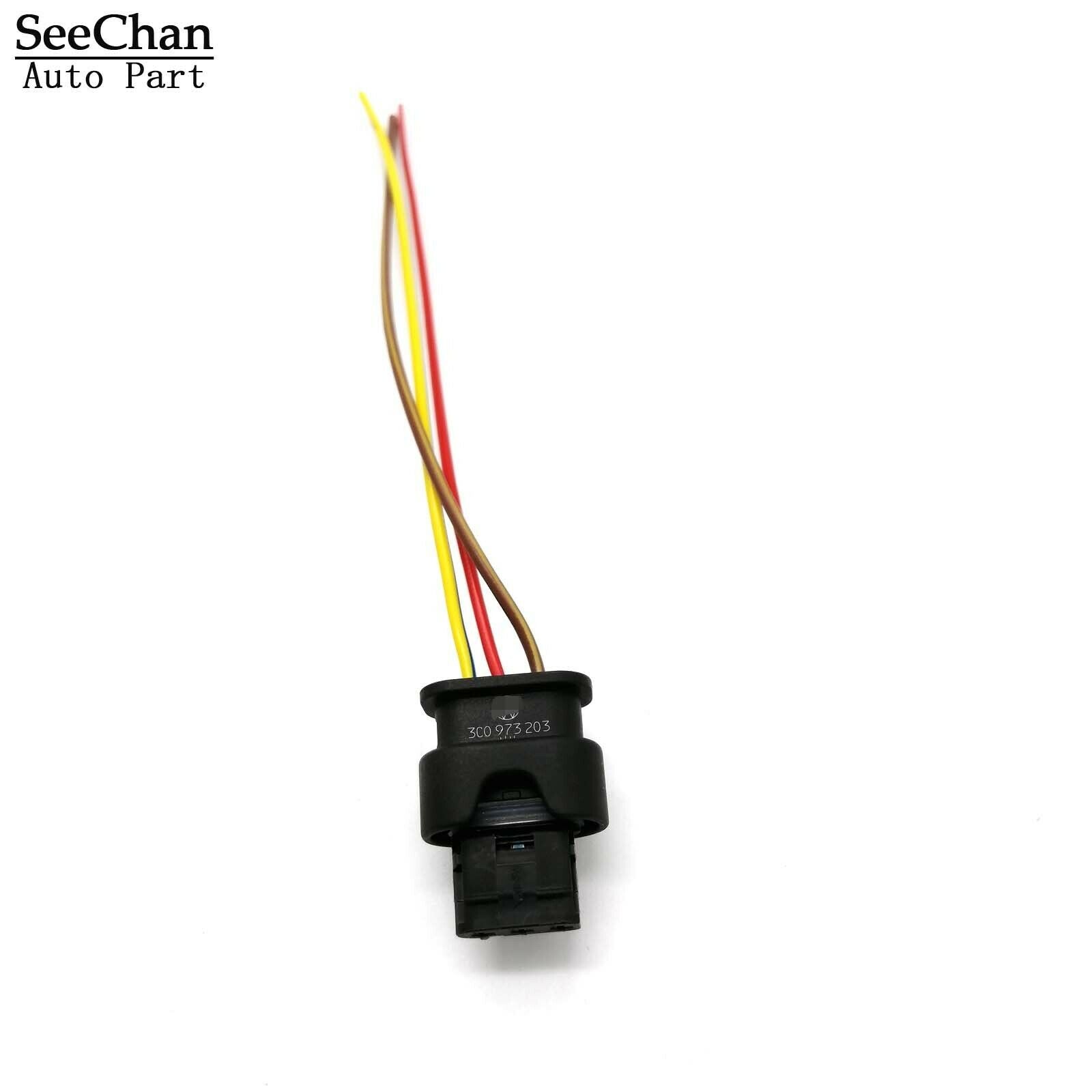 Fit For VW Jetta Touareg Audi A3 Q7 Flat Housing Connector Plug 3-pin 3C0973203