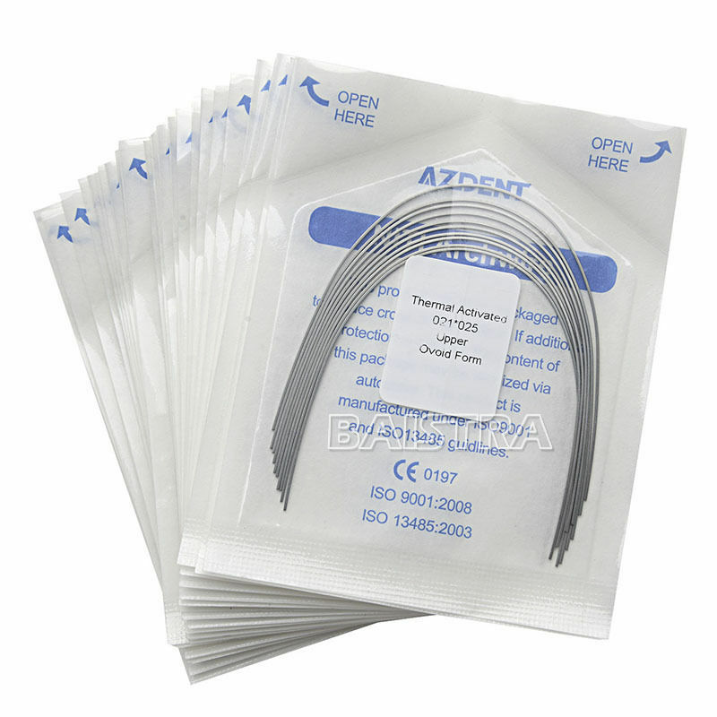 50 Packs Dental Orthodontic Heat Thermal Activated Niti Rectangular Arch Wires