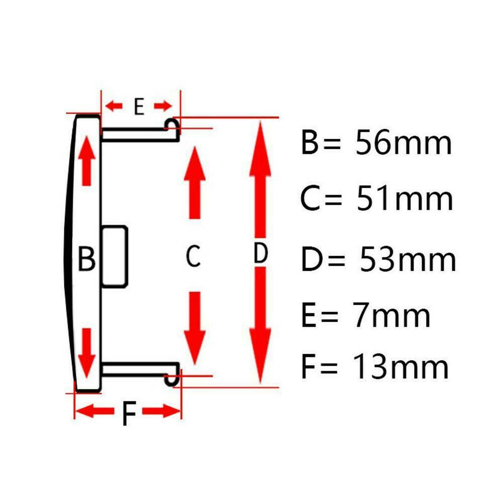 4x 56mm Car Wheel Center Caps Hub Tyre Rim Hub Cover Universal ABS Chrome US