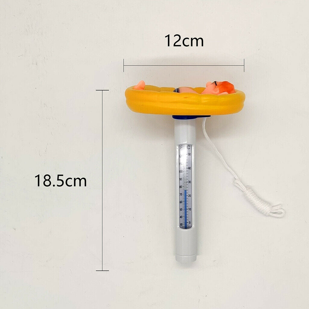 Funny Creative Floating Pool Thermometer with Rope Temperature Meter Tester