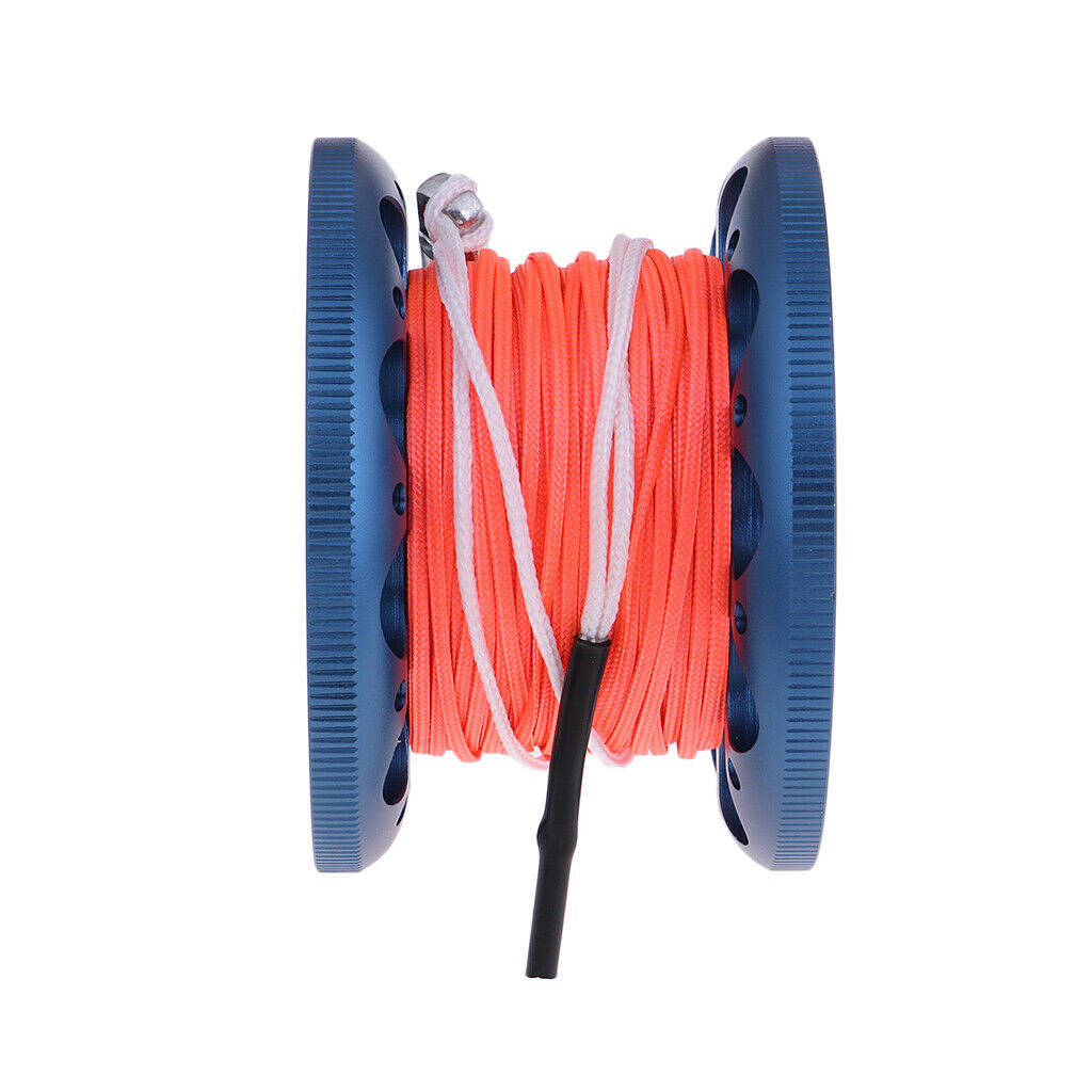 Scuba Diving Finger Spool Cave Wreck Reel with 15m Line Bolt Snap Blue