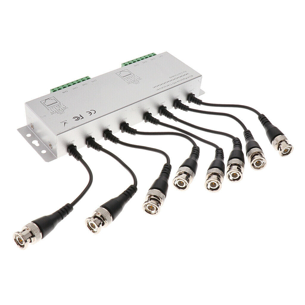 8-CH CCTV Camera Passive Video Balun BNC Connector Cat5 UTP Coaxial Cable