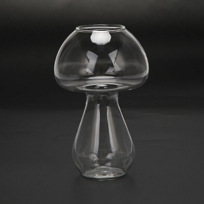 Clear Glass Vase Bottle For Plant Flower Decorations - Mushroom T5T5T5