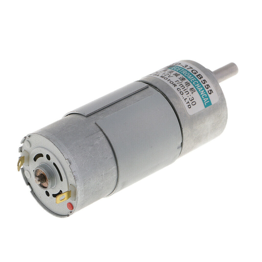 XD-37GB555 DC Motor 12V 15W 30RPM Gear Motor CW/CCW Brushed Geared Motor