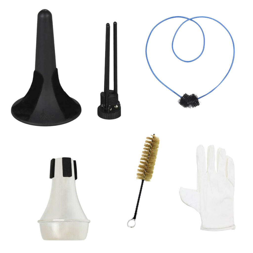 6 in 1 Trumpet Maintenance Toolkit Trumpet Stand + 2 pieces of brushes +