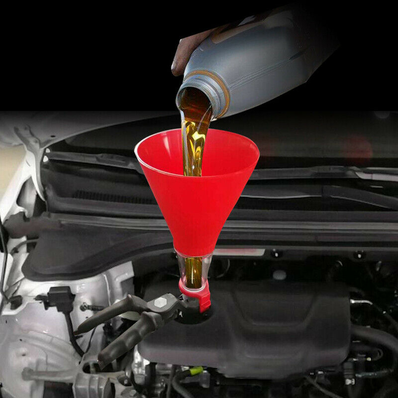 Engine Oil Funnel Car Truck Adjustable Bracket Filling Spout Pour Replace Tool