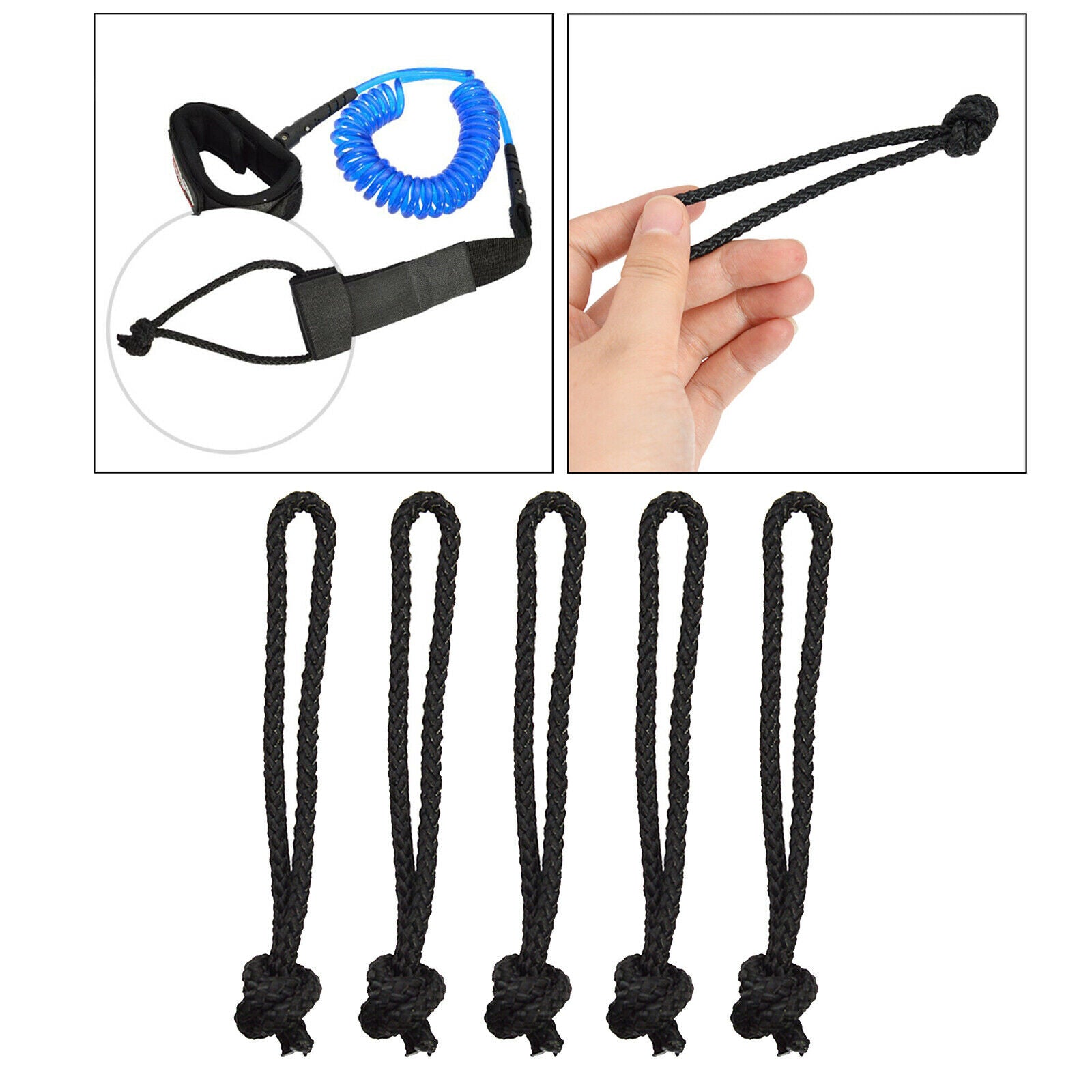 Set of 5 Leash String Cord for Surfboard Replacement Sports Surf Accessories