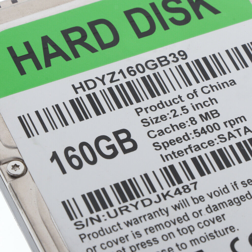 Inch Internal Hard Drive Disk HDRD DISK SATA 8MB 5400RPM for Desktop 160GB