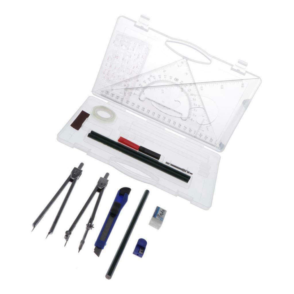 Box of Math Geometry Compass Kit Set Student Supplies Geometry Precision Tool