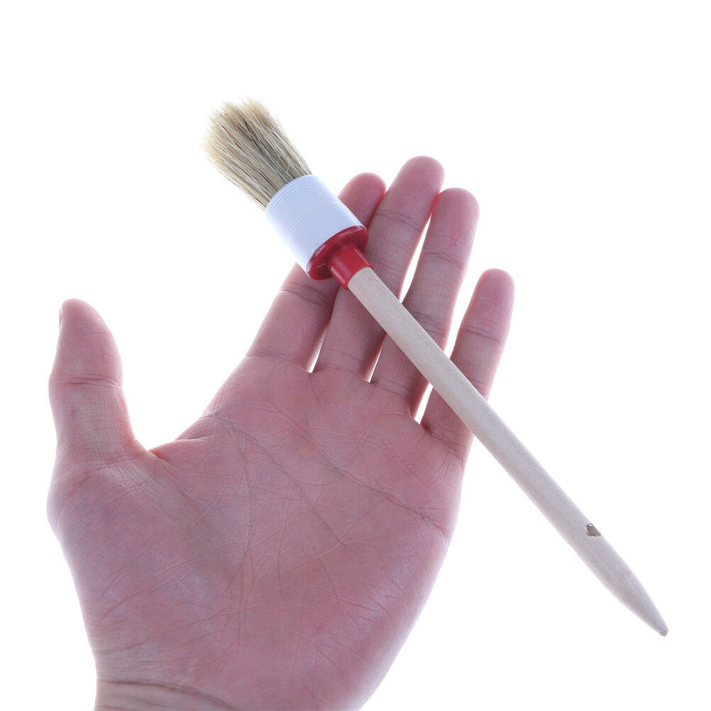 Wooden Handle Round Bristle Chalk Oil Paint Painting Wax Brush ArtistJ ouY1