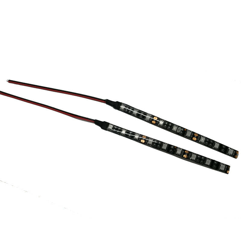2 x white  6 inch 9 LED Waterproof Flexible 5050 Strip BLACK PCB board