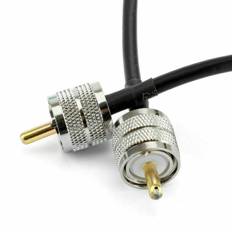 1Pcs UHF PL259 Male to Male Plug Coax Pigtail Jumper Coaxial Cable RG58 25cm CA