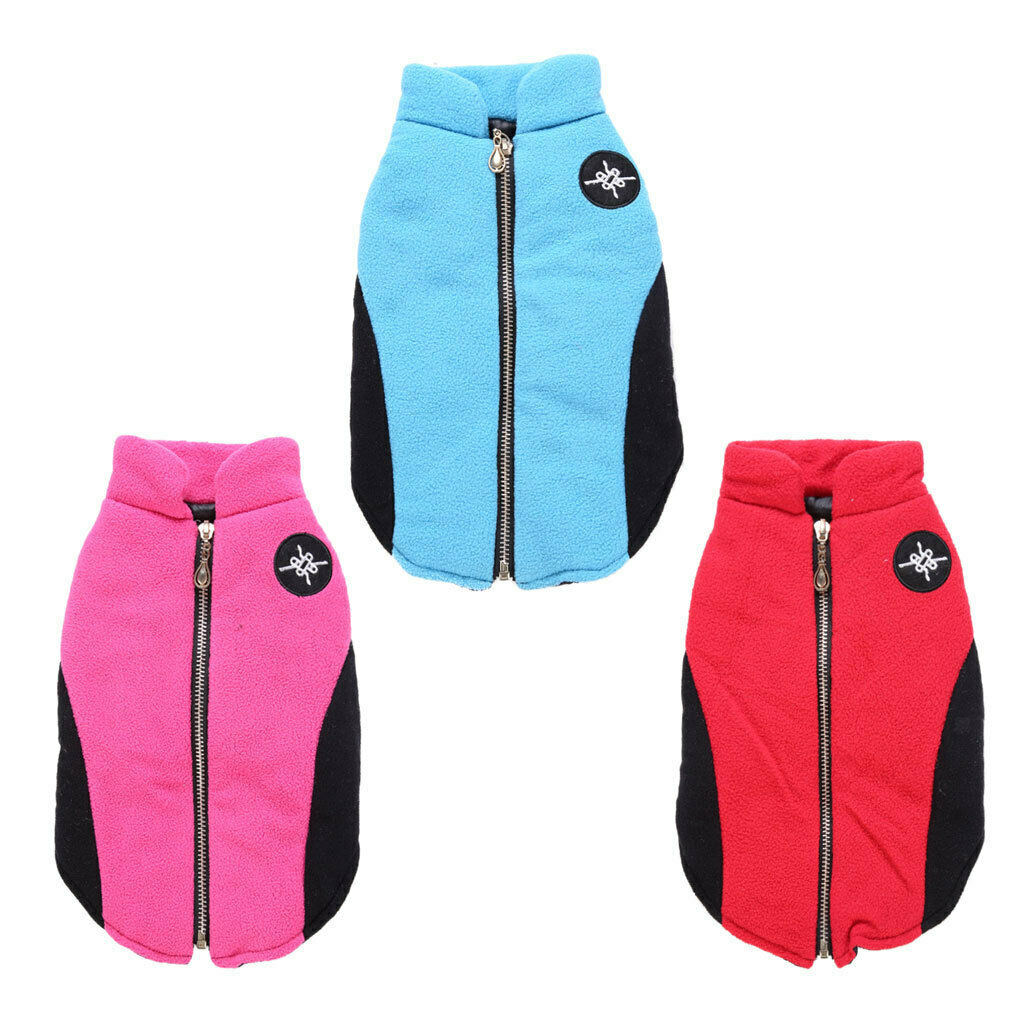 Pet Puppy Dog Comfortable Jacket Winter Warm Windproof Plush Coat Rose Red