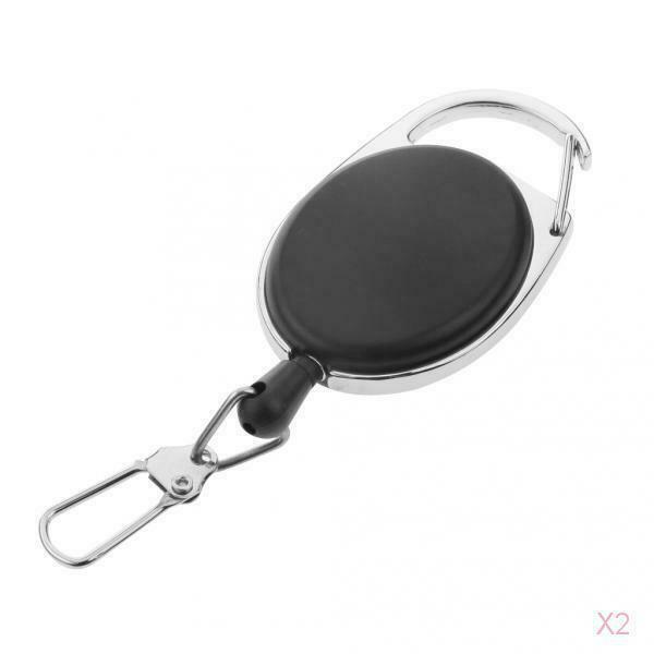 2 Retractable And Extendable Keychains, Multifunctional Snap Keychain