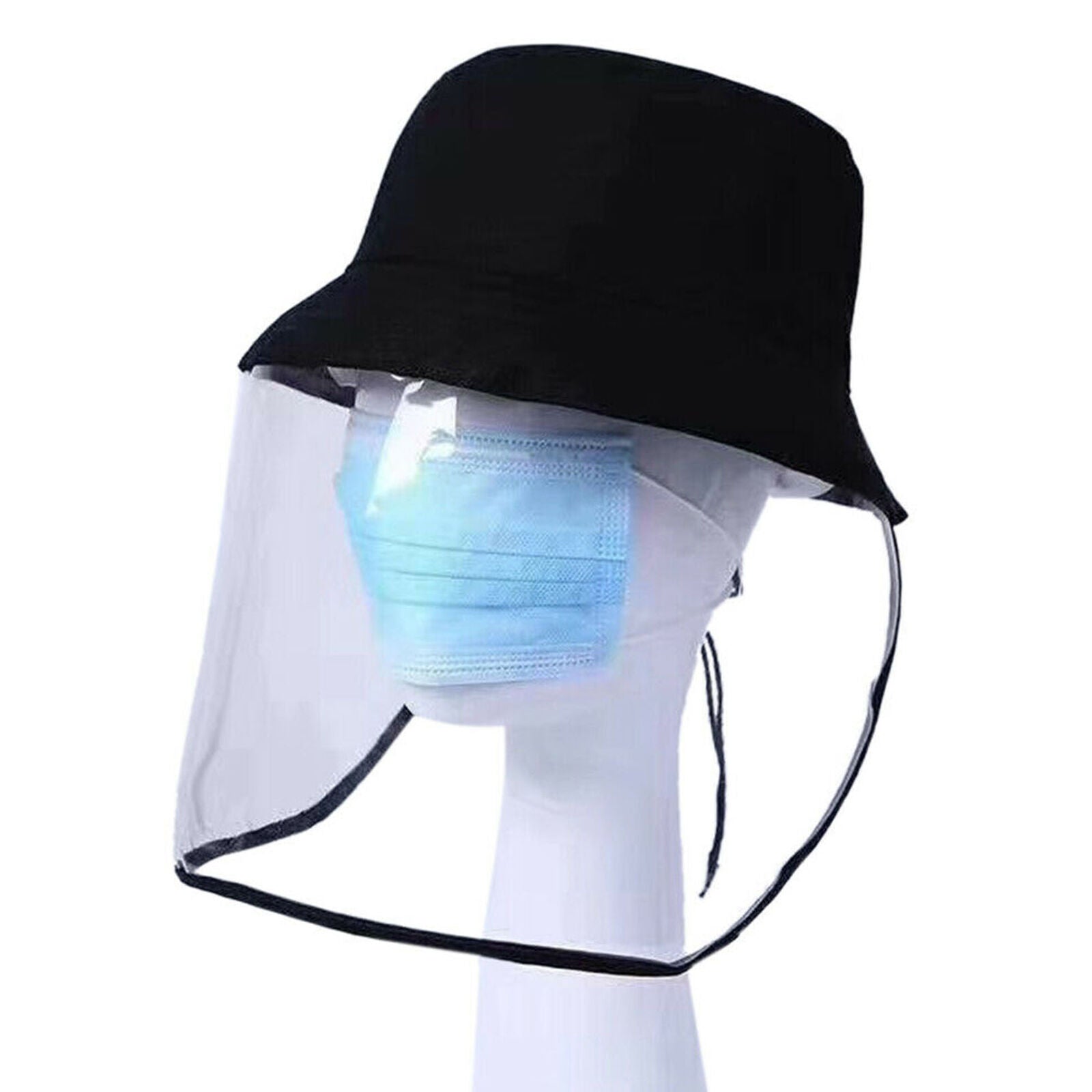 Fisherman Cap Protective Clear Face Cover Saliva-proof Dust-proof Sun Visor Hat